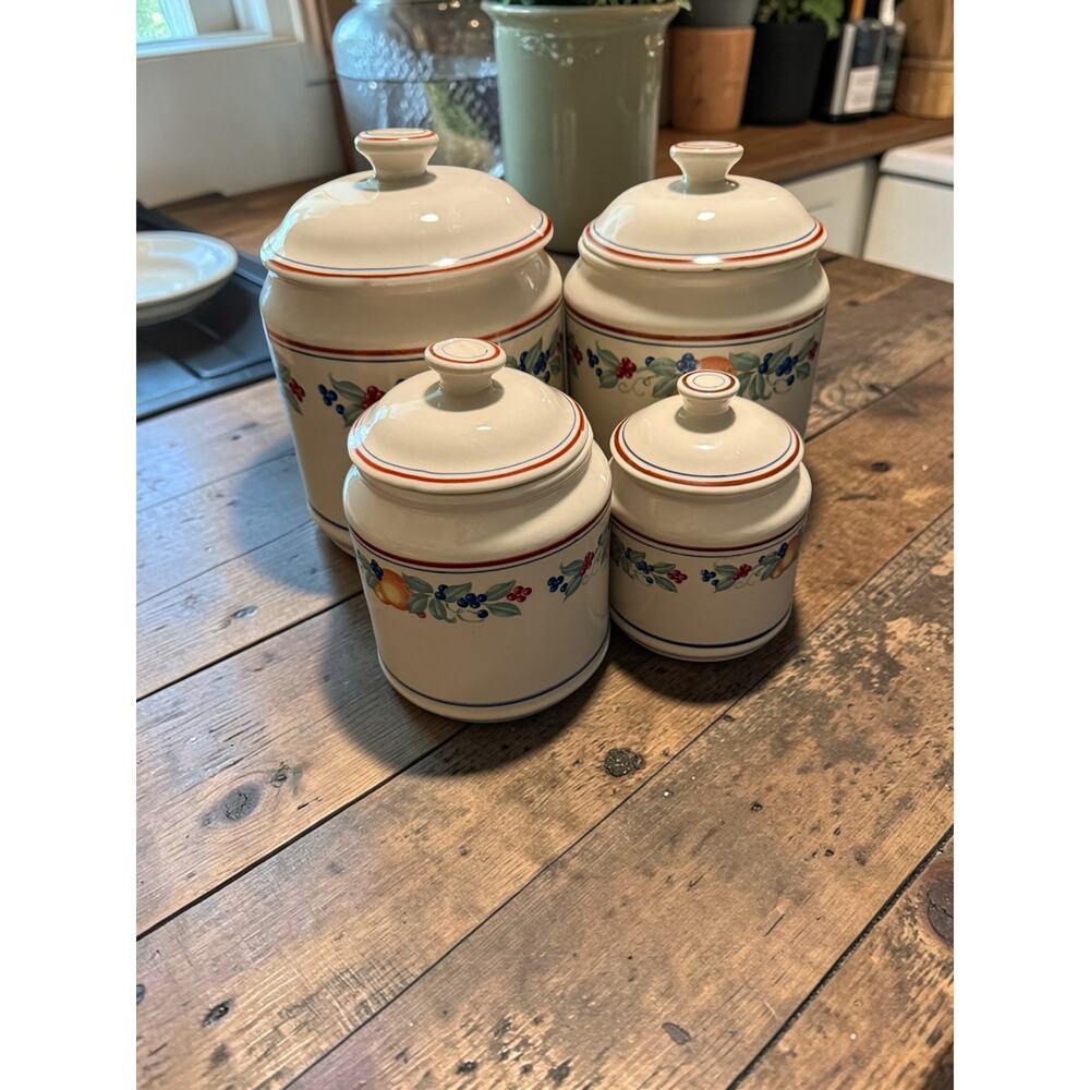 Vintage Corelle "Abundance" Canister Set - 4 Piece